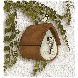 Spurve-/mejseredekasse, Facadekasse (brun)