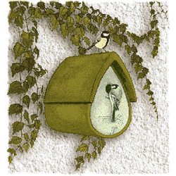 Spurve-/mejseredekasse, Facadekasse (oliven)